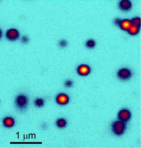 Figure 3, Confocal microscope image of single NV centers